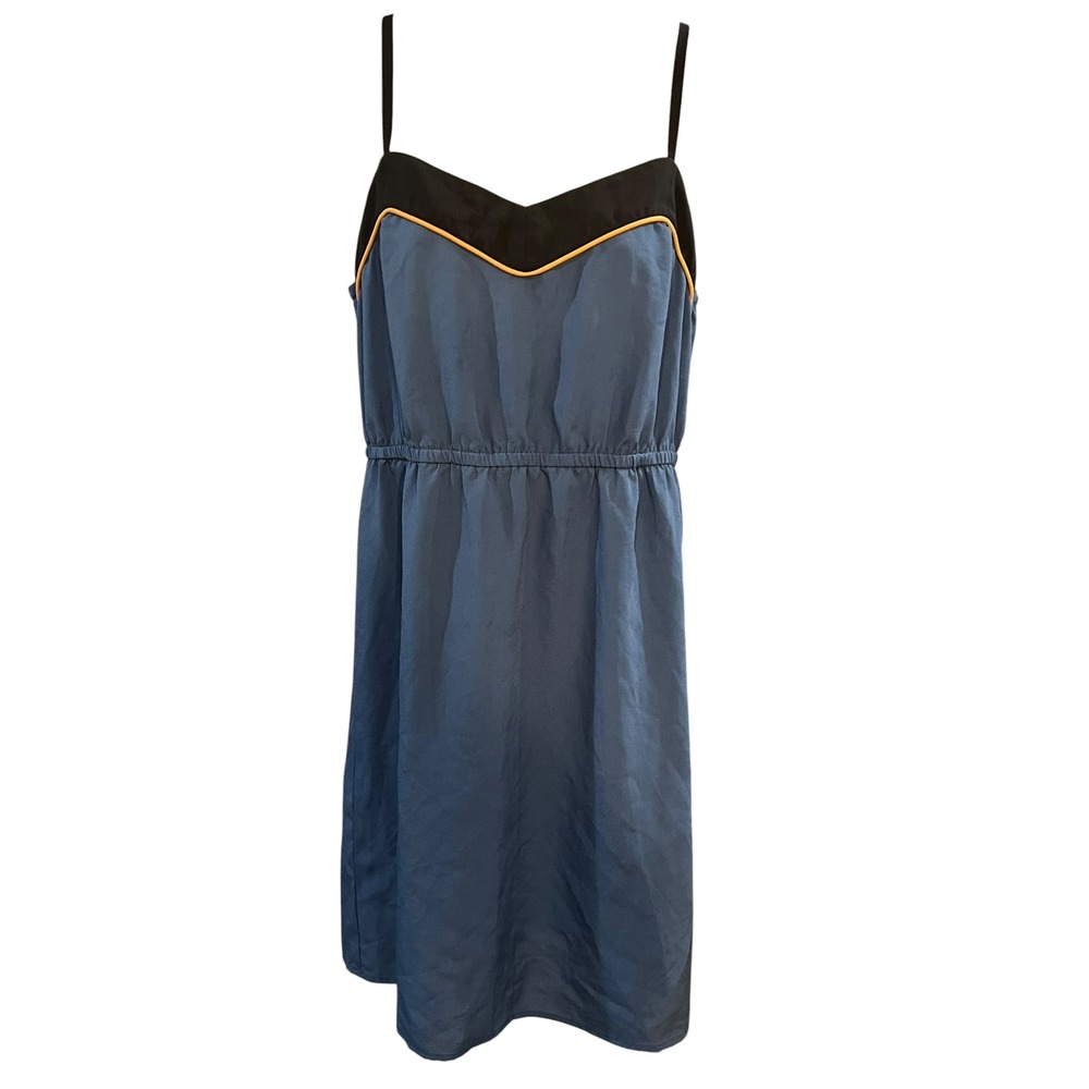 Annβ Taylor LOFT Blue Spaghetti Strap Sun Dress Women's Size Small Lightweight